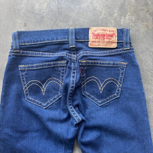 Levi's Type1 Tough Boot Stretch Jeans Women's 6M Blue Dark Wash Denim Pants - Picture 8 of 12